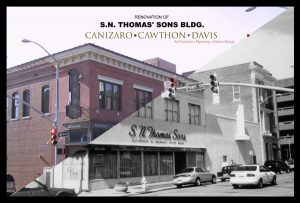 Photo showing CCD building before and after renovation