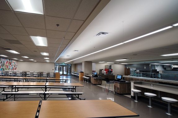 Interior photo of Hartfield Academy cafeteria