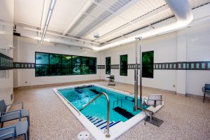 Interior photo of Methodist Rehab Center Outpatient Unit pool room