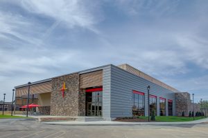 Exterior photo of Pinelake Reservoir student center