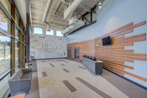 Interior photo of Pinelake Reservoir student center side lobby