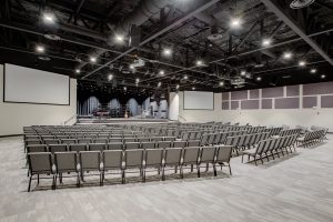 Interior photo of Pinelake Reservoir student center sanctuary