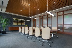 Interior photo of Young Wells Williams P.A. conference room