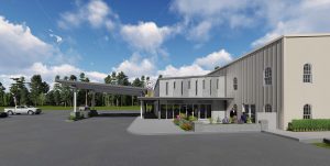 Exterior photo of New Vision Fellowship rendering