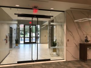 Interior photo of The First lobby