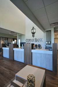 Interior photo of Copiah Bank front counter