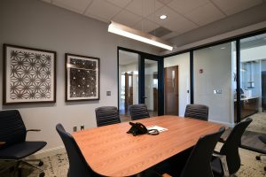 Interior photo of Copiah Bank conference room