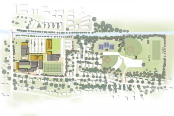 Photo of Jackson Academy master plan drawing