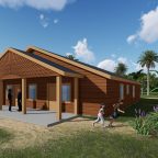 Exterior photo of Belize Mission Housing rendering