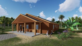 Exterior photo of Belize Mission Housing rendering