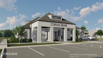Exterior photo of Front of Copiah Bank Rendering