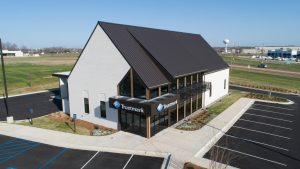 Arial view of bank