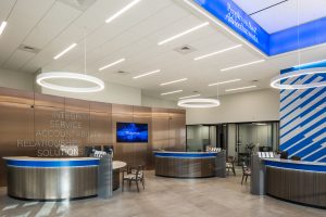 Lobby at bank