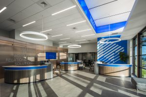 Lobby at bank