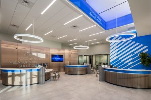 Lobby at bank