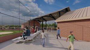Rendering of Pavilions, and Stands